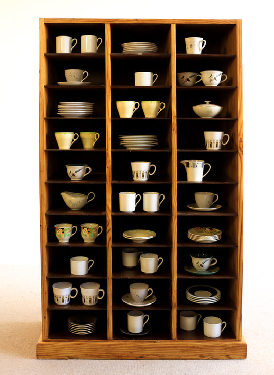 Vintage Pigeon Hole Cabinet with 30 Compartments