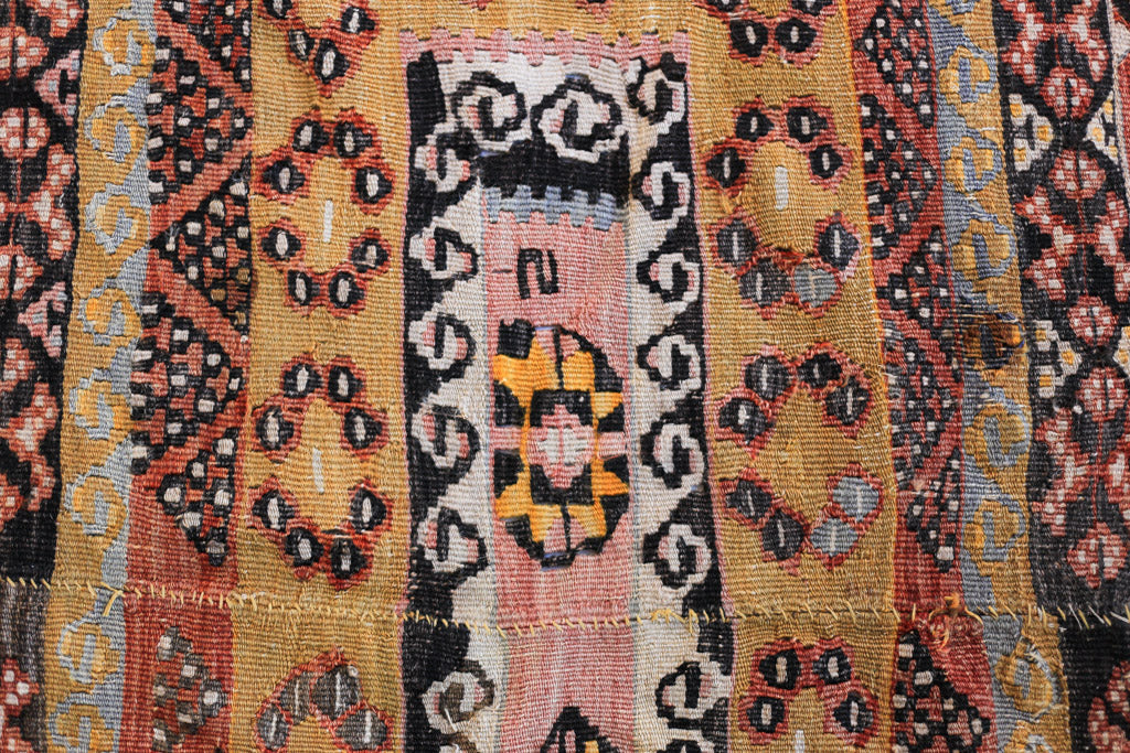 Large Hand Knotted Antique Kilim