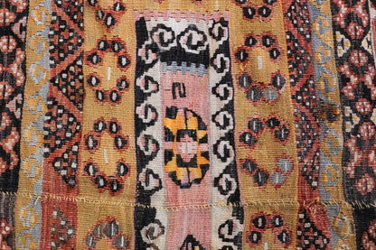 Large Hand Knotted Antique Kilim