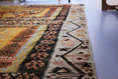 Large Hand Knotted Antique Kilim