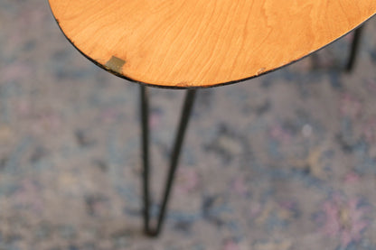 Atomic Style Side Table with Tall Lamp