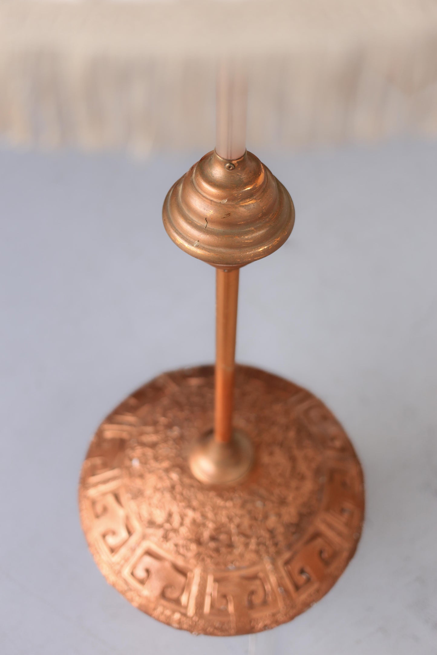 Brutalist Floor Lamp with a Chalkware Base