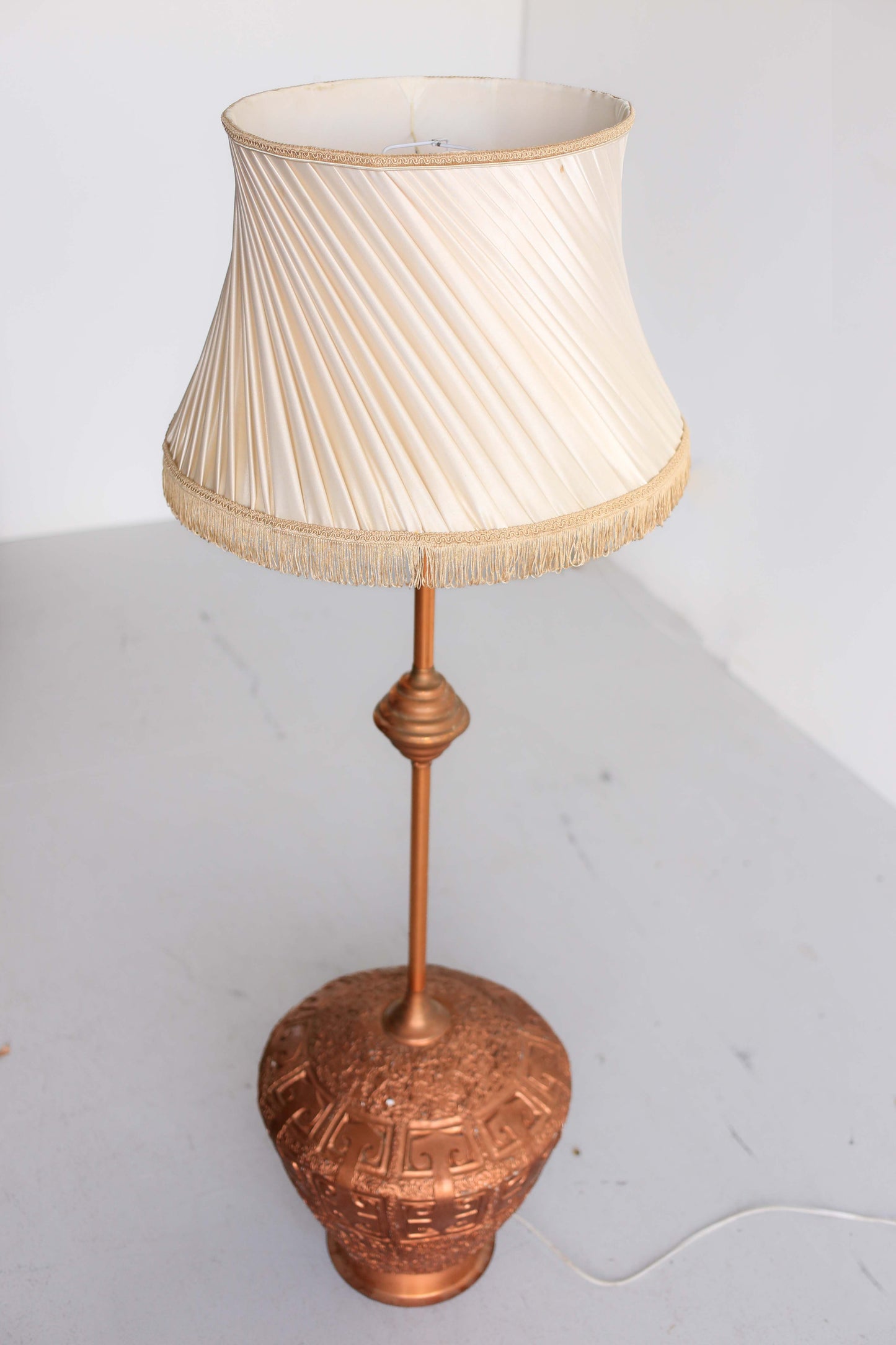 Brutalist Floor Lamp with a Chalkware Base