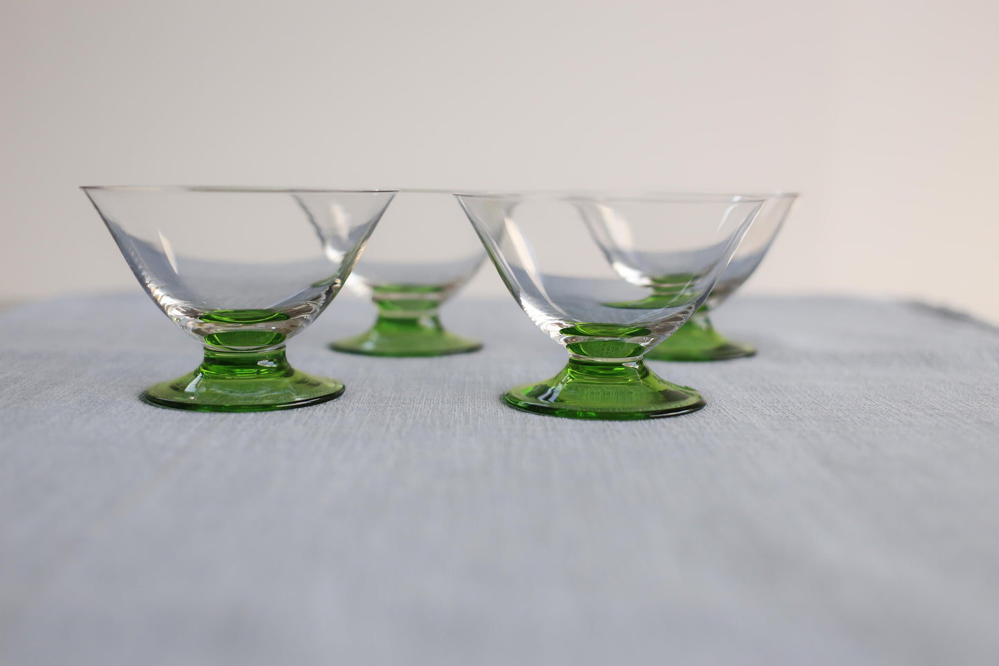 A Set of Four Crystal Desert Glasses