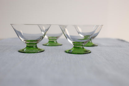 A Set of Four Crystal Desert Glasses
