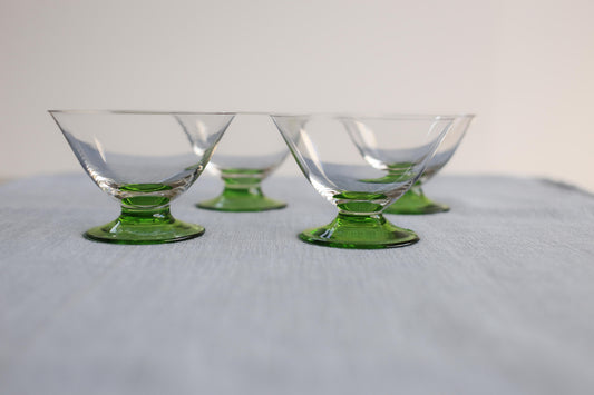 A Set of Four Crystal Desert Glasses