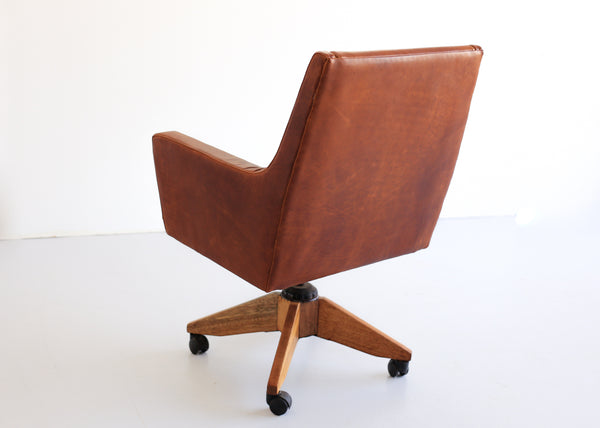 Vintage Office Chair in Leather