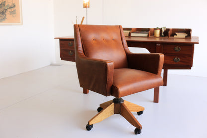 Vintage Office Chair in Leather