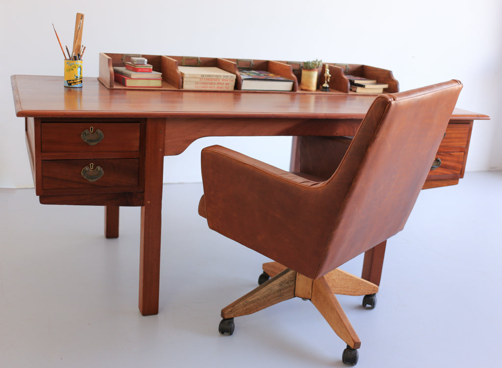 Vintage Office Chair in Leather